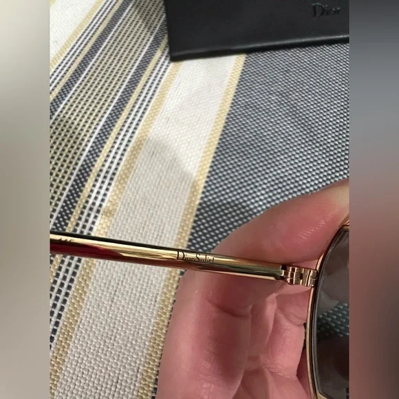 Dior Split Aviator Rose Gold Sunglasses - Picture 9 of 11